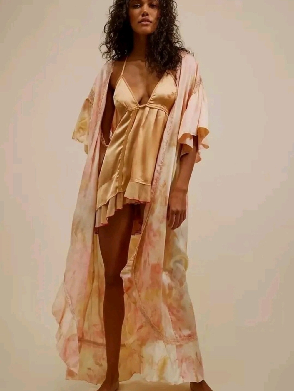 Free People Moonbeams Washed Robe L NWOT